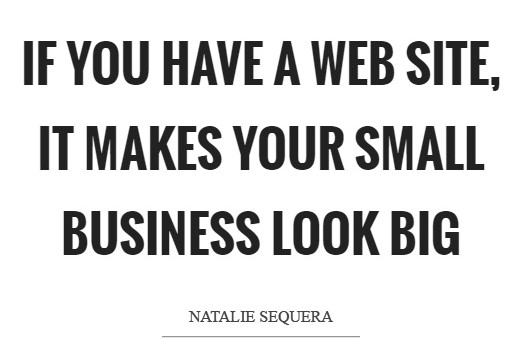 Website make your small business look big.